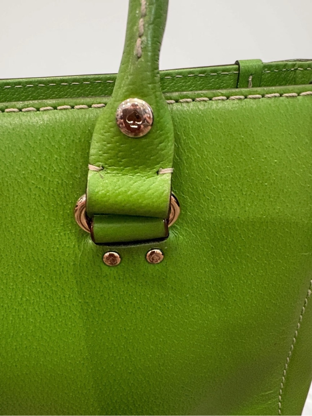 Kate Spade Wellesley Quinn Vine Green Leather Satchel Tote Bag WKRU1428 Emerald - Picture 4 of 16